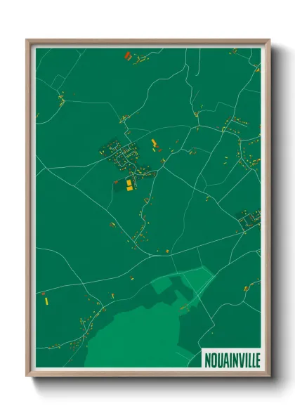 Une affiche de carte sur Nouainville