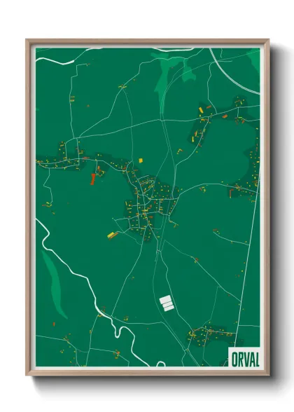 Une affiche de carte sur Orval