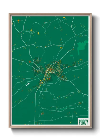 Une affiche de carte sur Percy