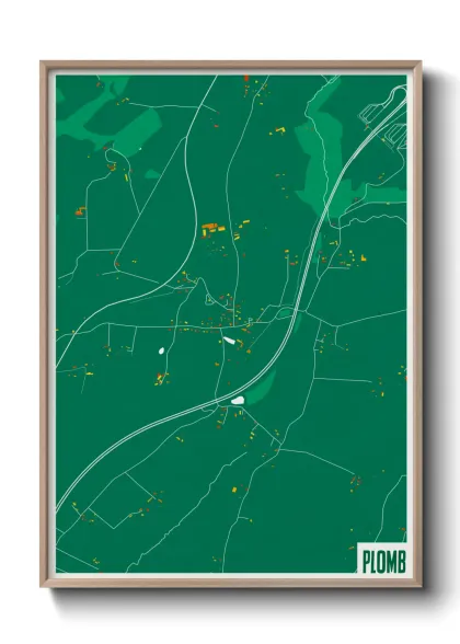 Une affiche de carte sur Plomb