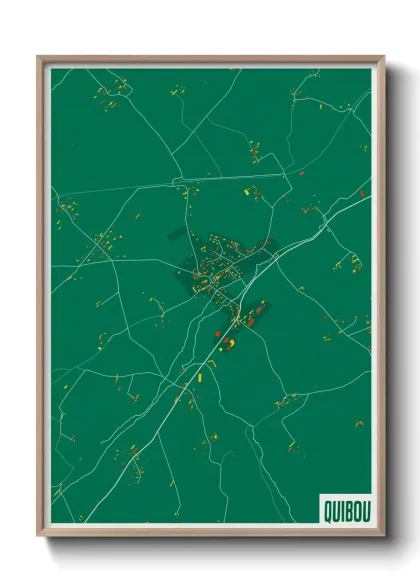 Une affiche de carte sur Quibou