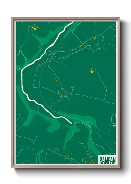 Une affiche de carte sur Rampan