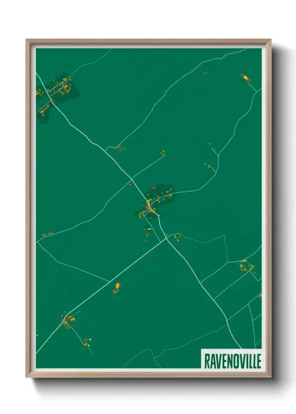 Une affiche de carte sur Ravenoville