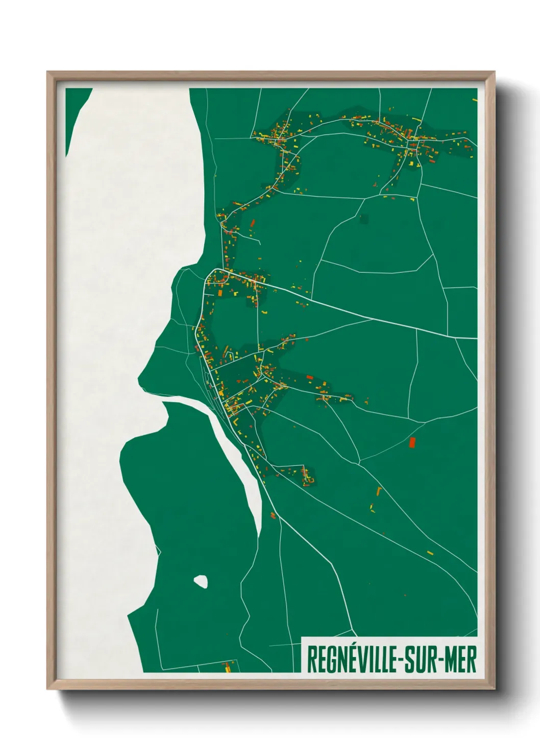 Un poster carte Regnéville-sur-Mer