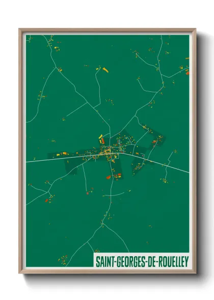 Une affiche de carte sur Saint-Georges-de-Rouelley