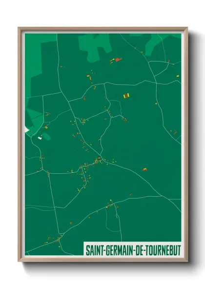 Une affiche de carte sur Saint-Germain-de-Tournebut
