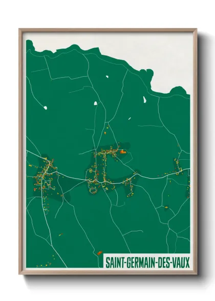 Une affiche de carte sur Saint-Germain-des-Vaux