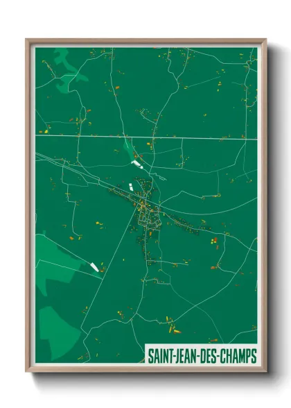 Une affiche de carte sur Saint-Jean-des-Champs