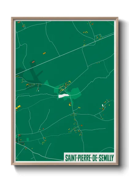 Une affiche de carte sur Saint-Pierre-de-Semilly
