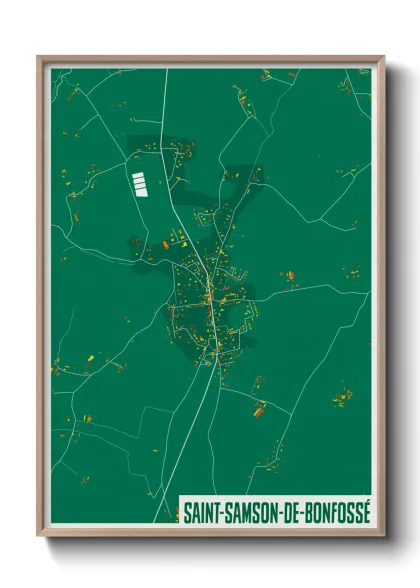 Une affiche de carte sur Saint-Samson-de-Bonfossé