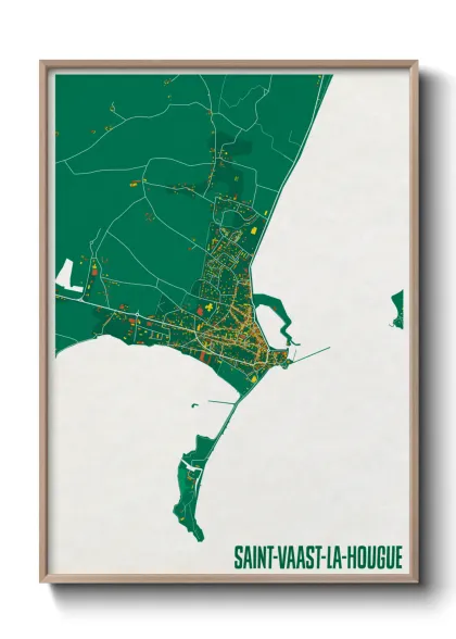 Une affiche de carte sur Saint-Vaast-la-Hougue