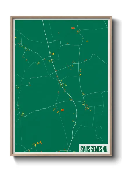 Une affiche de carte sur Saussemesnil
