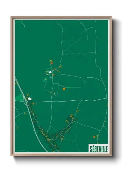 Une affiche de carte sur Sébeville