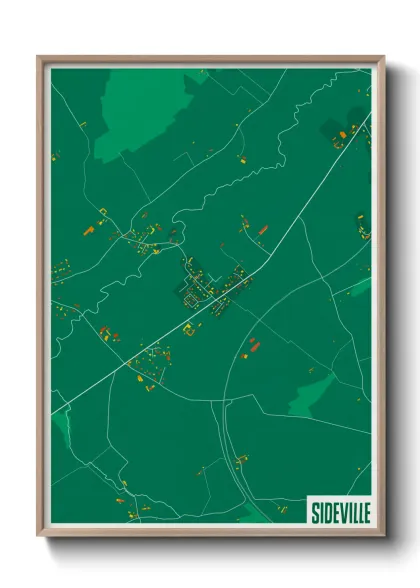 Une affiche de carte sur Sideville