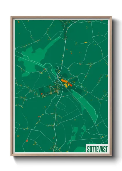 Une affiche de carte sur Sottevast