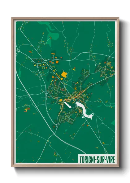 Une affiche de carte sur Torigni-sur-Vire