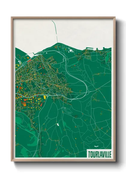 Une affiche de carte sur Tourlaville