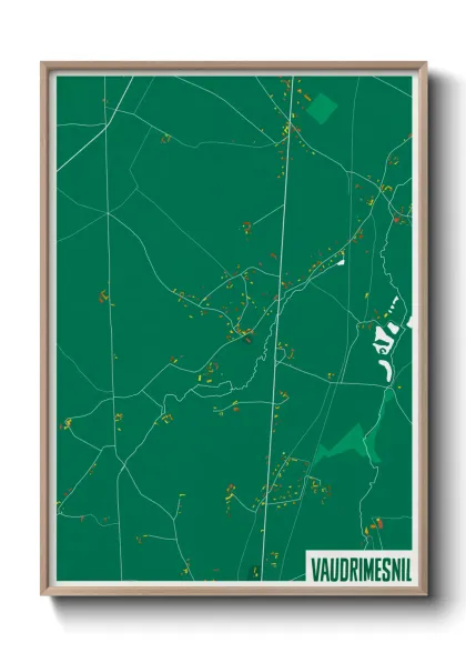 Une affiche de carte sur Vaudrimesnil