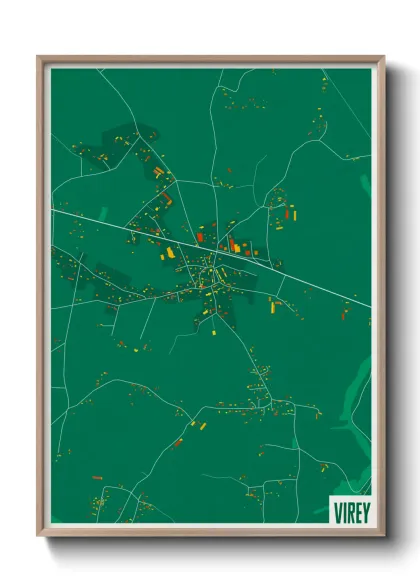 Une affiche de carte sur Virey