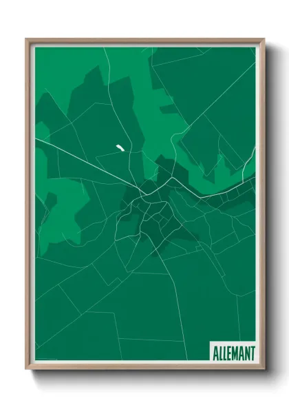 Une affiche de carte sur Allemant