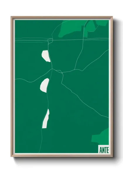 Une affiche de carte sur Ante