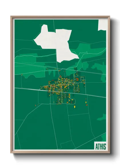 Une affiche de carte sur Athis