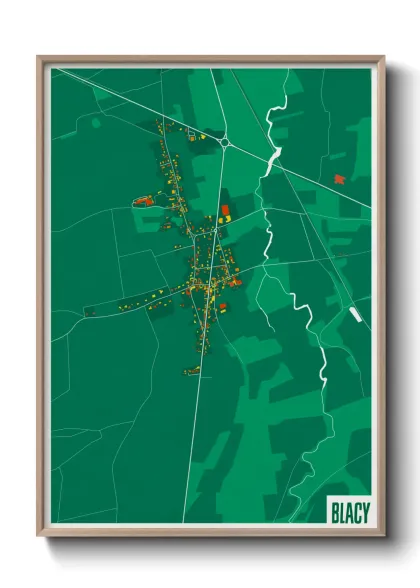 Une affiche de carte sur Blacy