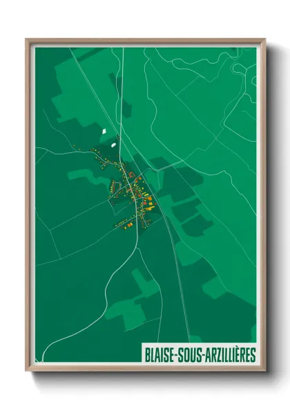 Une affiche de carte sur Blaise-sous-Arzillières