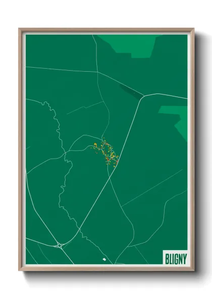 Une affiche de carte sur Bligny