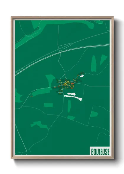 Une affiche de carte sur Bouleuse