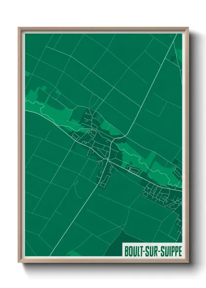 Une affiche de carte sur Boult-sur-Suippe