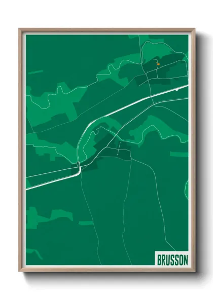 Une affiche de carte sur Brusson