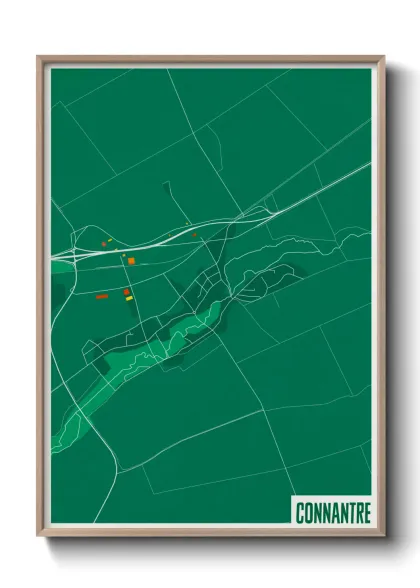 Une affiche de carte sur Connantre