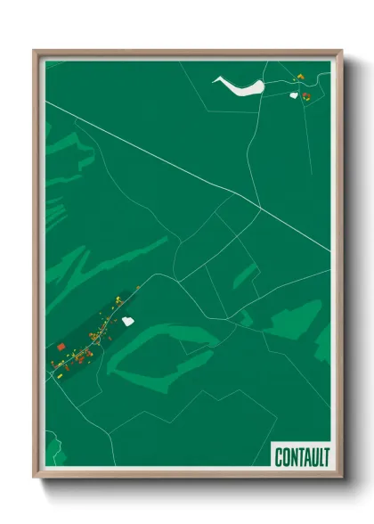 Une affiche de carte sur Contault