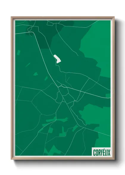 Une affiche de carte sur Corfélix