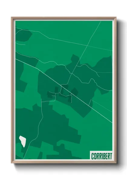 Une affiche de carte sur Corribert
