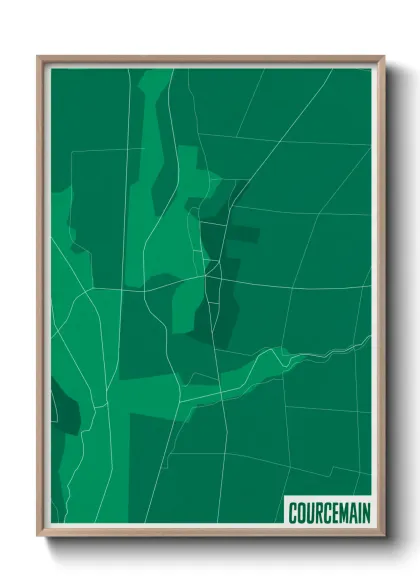 Une affiche de carte sur Courcemain