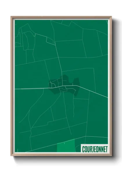 Une affiche de carte sur Courjeonnet