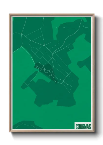 Une affiche de carte sur Courmas