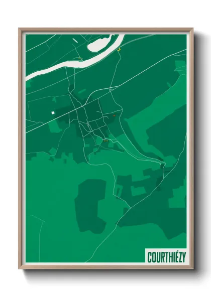 Une affiche de carte sur Courthiézy