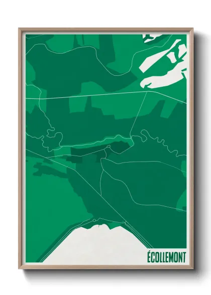 Une affiche de carte sur Écollemont