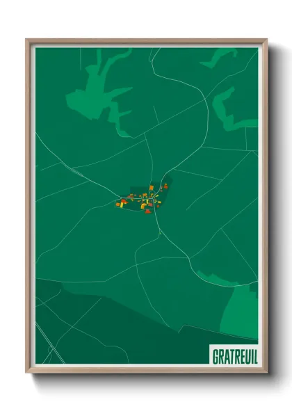 Une affiche de carte sur Gratreuil