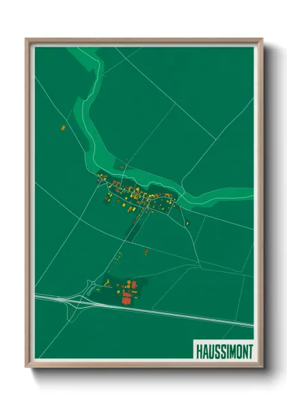 Une affiche de carte sur Haussimont
