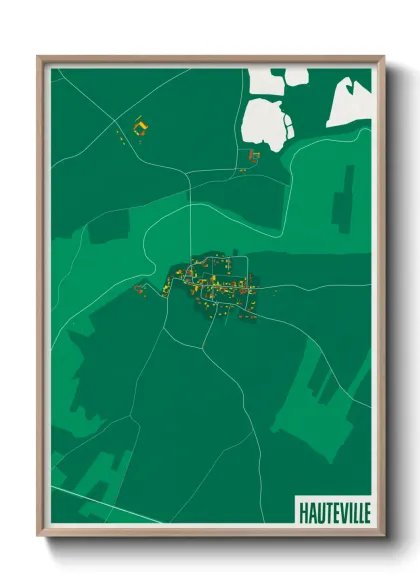 Une affiche de carte sur Hauteville