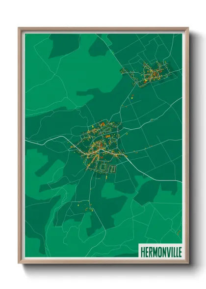 Une affiche de carte sur Hermonville