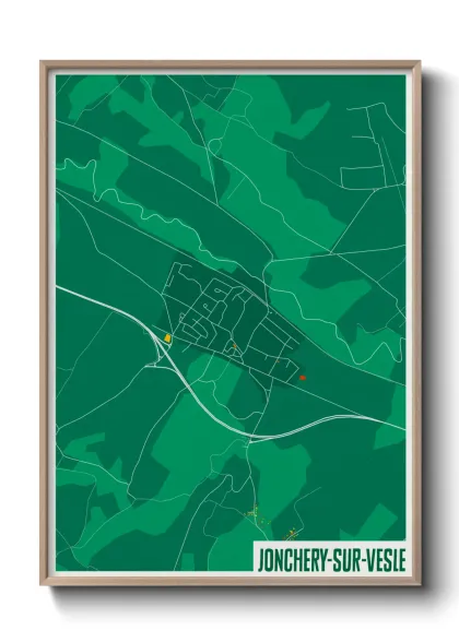 Une affiche de carte sur Jonchery-sur-Vesle