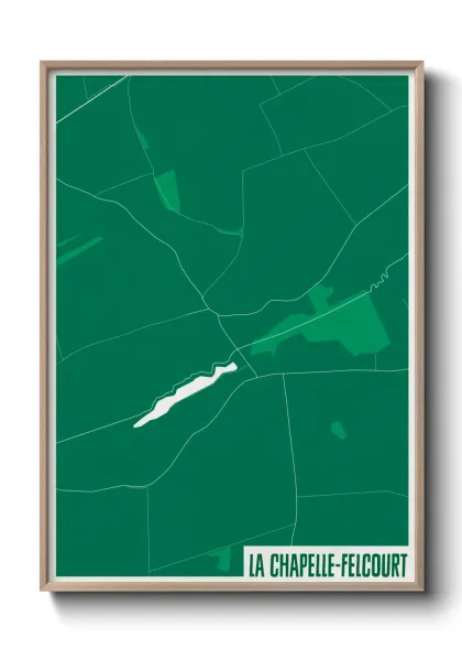 Une affiche de carte sur La Chapelle-Felcourt