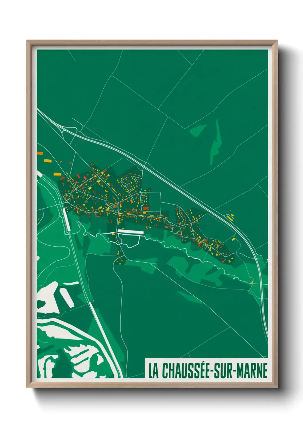 Un poster carteLa Chaussée-sur-Marne