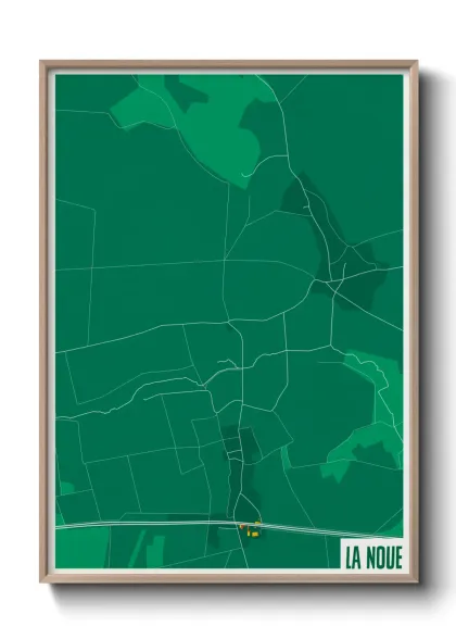 Une affiche de carte sur La Noue