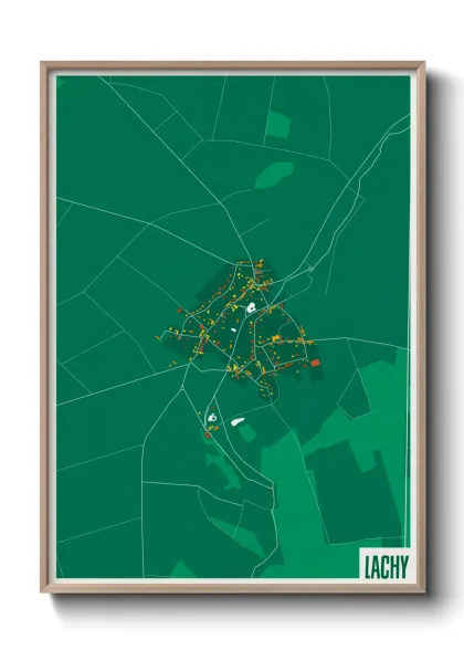Une affiche de carte sur Lachy